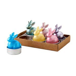 One Hundred 80 Degrees Iridescent Bunny Tealights (Set/6)